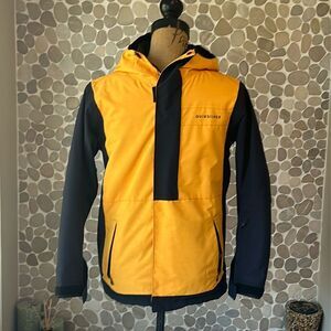 Boys quicksilver, dry flight, yellow and black ski jacket – size 10